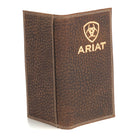 Ariat Men's Rodeo Bull Hide Brown Leather Wallet A3555902