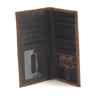 Ariat Men's Rodeo Bull Hide Brown Leather Wallet A3555902