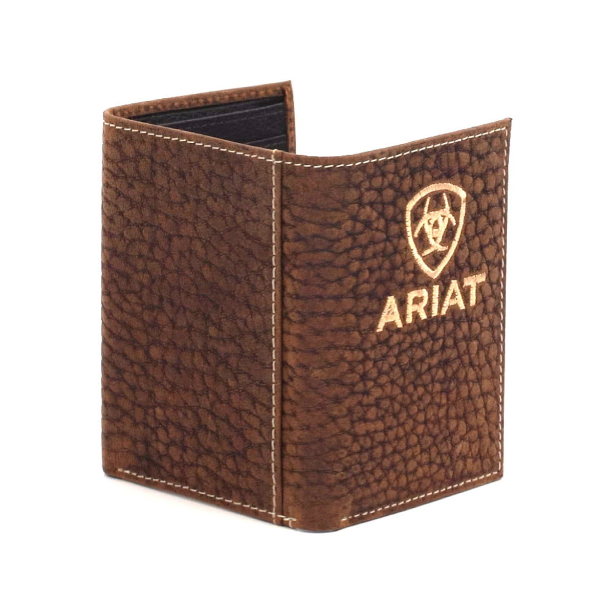 Ariat Men's Trifold Bull Hide Embroidered Wallet A3556102