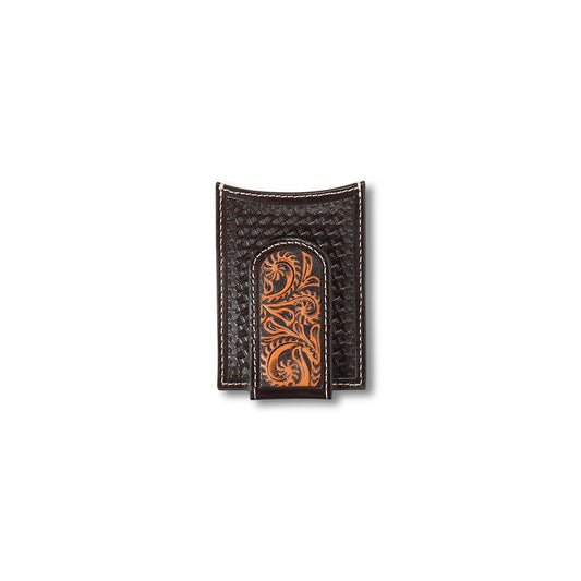 Men's Ariat Medium Brown Genuine Leather Wallet A3557444 - Crazy House Western Wear