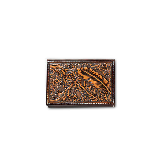 Men's Ariat Trifold Style Genuine Leather Wallet A3557702 - Crazy House Western Wear