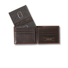 Men's Ariat Brown Genuine Leather Bifold Wallet with Removable Pass Case A3558102 - Crazy House Western Wear