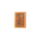 Ariat Men's Light Brown Tan Floral Tooled Trifold Wallet A3559948