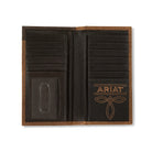 Men's Ariat Rowdy Brown Genuine Leather Rodeo Style Wallet A35620282 - Crazy House Western Wear