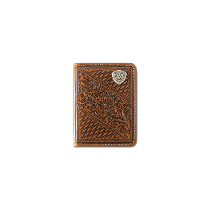 Men's Ariat Tan Bifold Flip Style Wallet A3564208 - Crazy House Western Wear