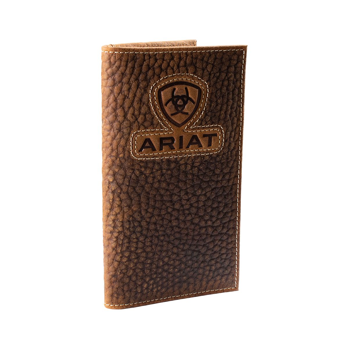 Men's Ariat Brown Rodeo Style Textured Wallet A3564702