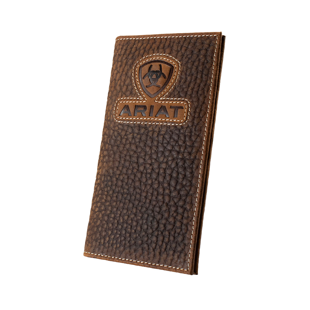 Men's Ariat Brown Rodeo Style Textured Wallet A3564702