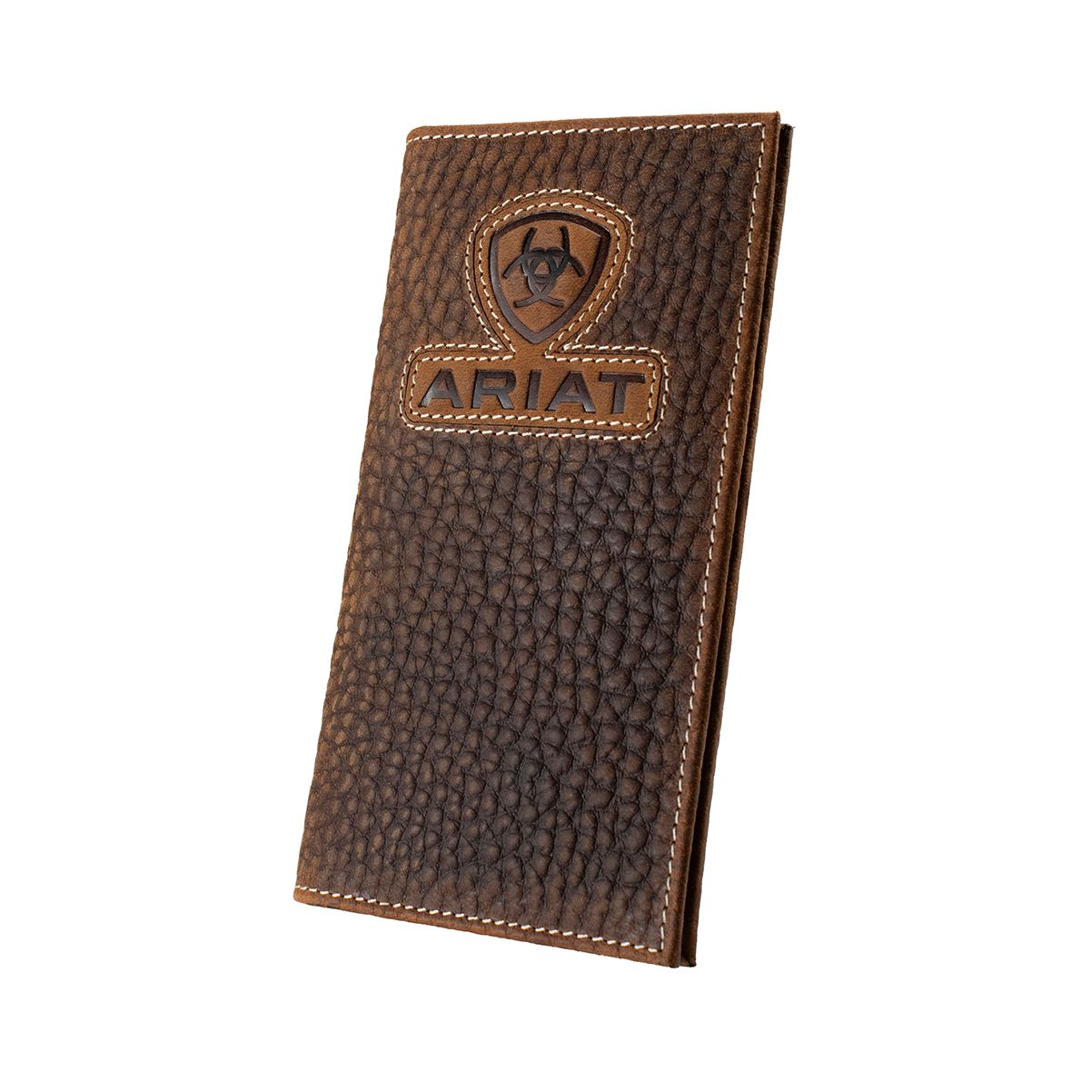 Men's Ariat Brown Rodeo Style Textured Wallet A3564702