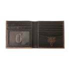 Men's Ariat Brown Bifold Style Textured Wallet A3564802 - Crazy House Western Wear