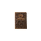 Men's Ariat Brown Trifold Style Textured Wallet A3564902