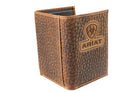 Men's Ariat Brown Trifold Style Textured Wallet A3564902