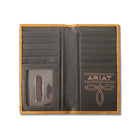 Men's Ariat Tan Rodeo Style Floral Overlay Wallet A3565008 - Crazy House Western Wear