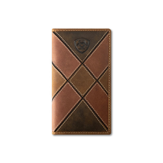 Men's Ariat Multicolor Rodeo Style Patchwork Pattern Wallet A3565397 - Crazy House Western Wear