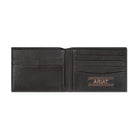 Ariat Men's Black Genuine Leather Wallet with Flag Patch