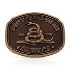 Men's Montana Silversmiths American Gadsden Don't Tread On Me Heritage Attitude Buckle A515C