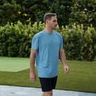 Men's Burlebo Go To Tee - Steel Blue GTT-STBL - Crazy House Western Wear