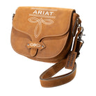 Women's Ariat Medium Brown Small Crossbody Purse with Boot Stitching A770020044