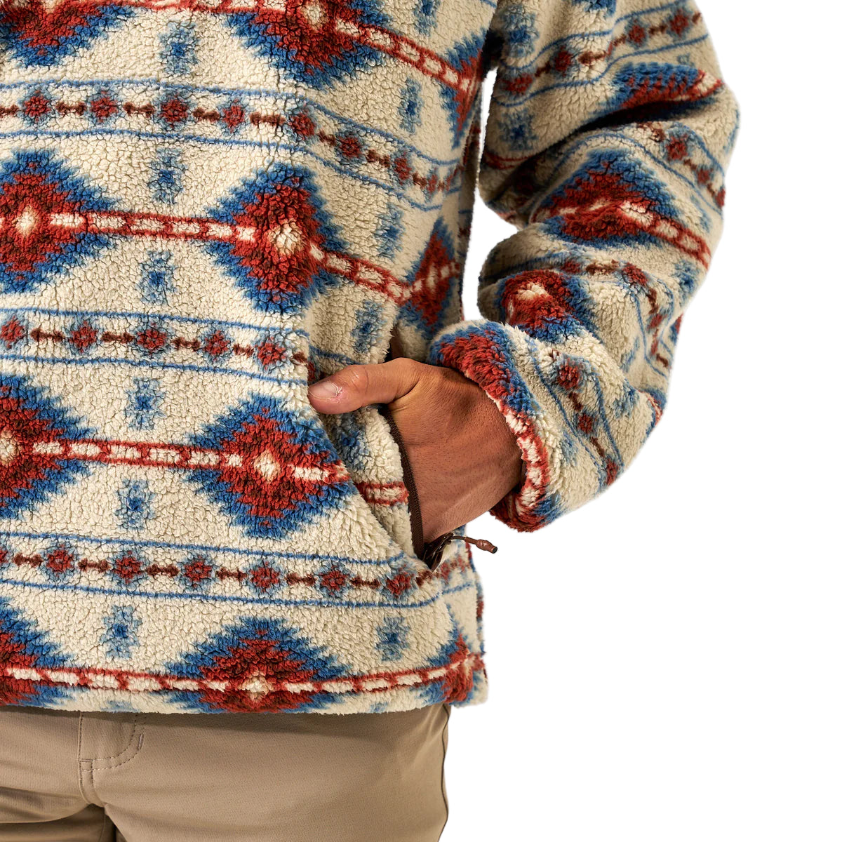 Men's Burlebo Quarter Zip Arizona Aztec Mountain Fleece Sherpa 