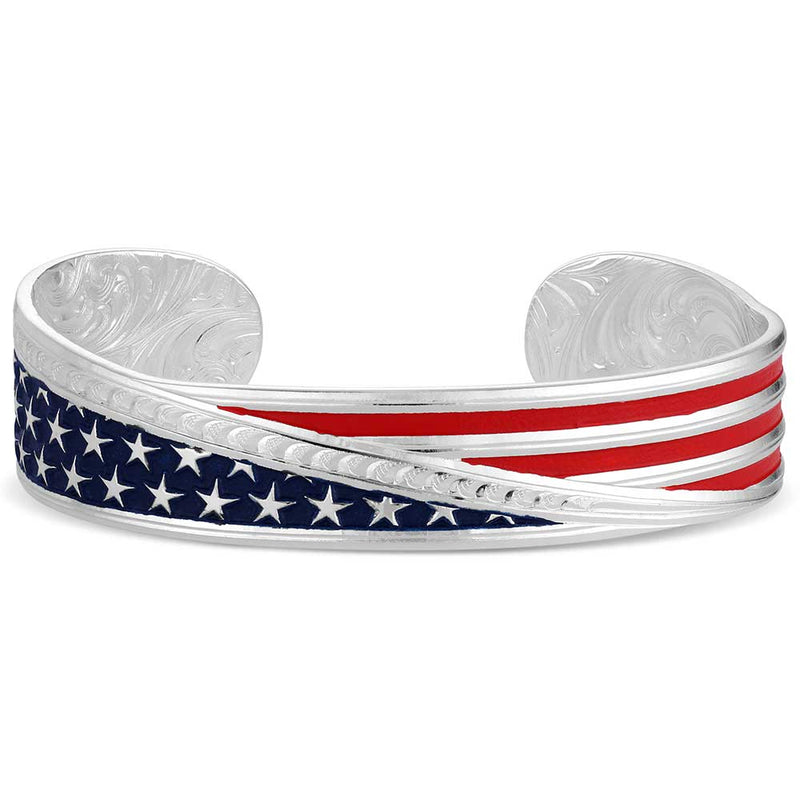 Montana Silversmiths Women's One Nation American Made Cuff Bracelet AMBC6585