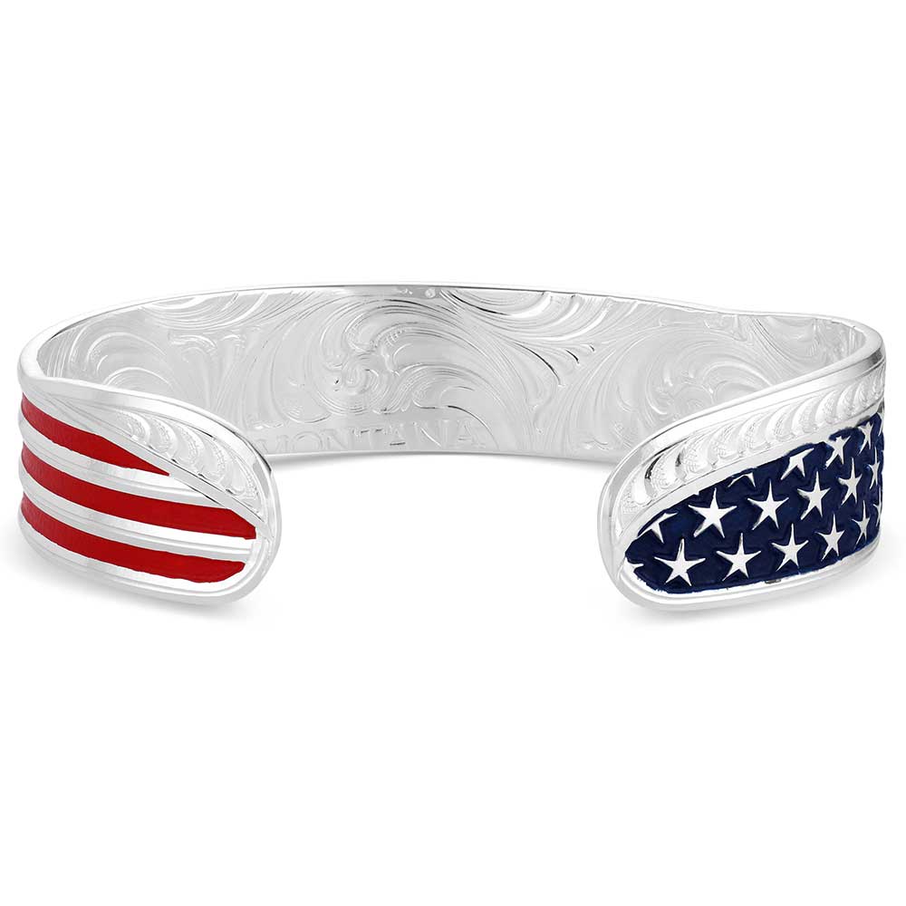 Montana Silversmiths Women's One Nation American Made Cuff Bracelet AMBC6585