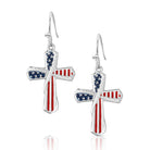 Montana Silversmiths Women's One Nation American Made Cross Earrings AMER6585