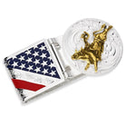 Montana Silversmiths American Made Liberty Hinged Money Clip with Bull Rider AMMCL5973-330