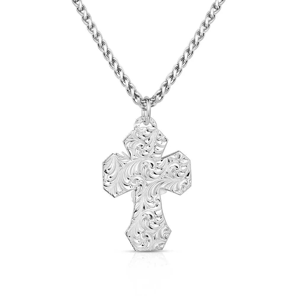 Men's Montana Silversmiths High Praise American Made Cross Necklace AMNC5675