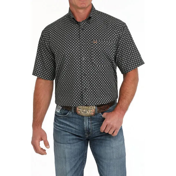 Men's Cinch Arena flex Navy Print MTW1704146 - Crazy House Western Wear