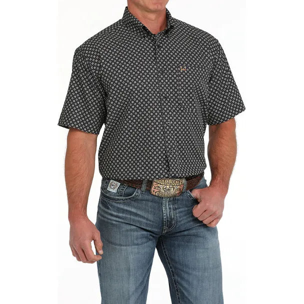 Men's Cinch Arena flex Navy Print MTW1704146 - Crazy House Western Wear