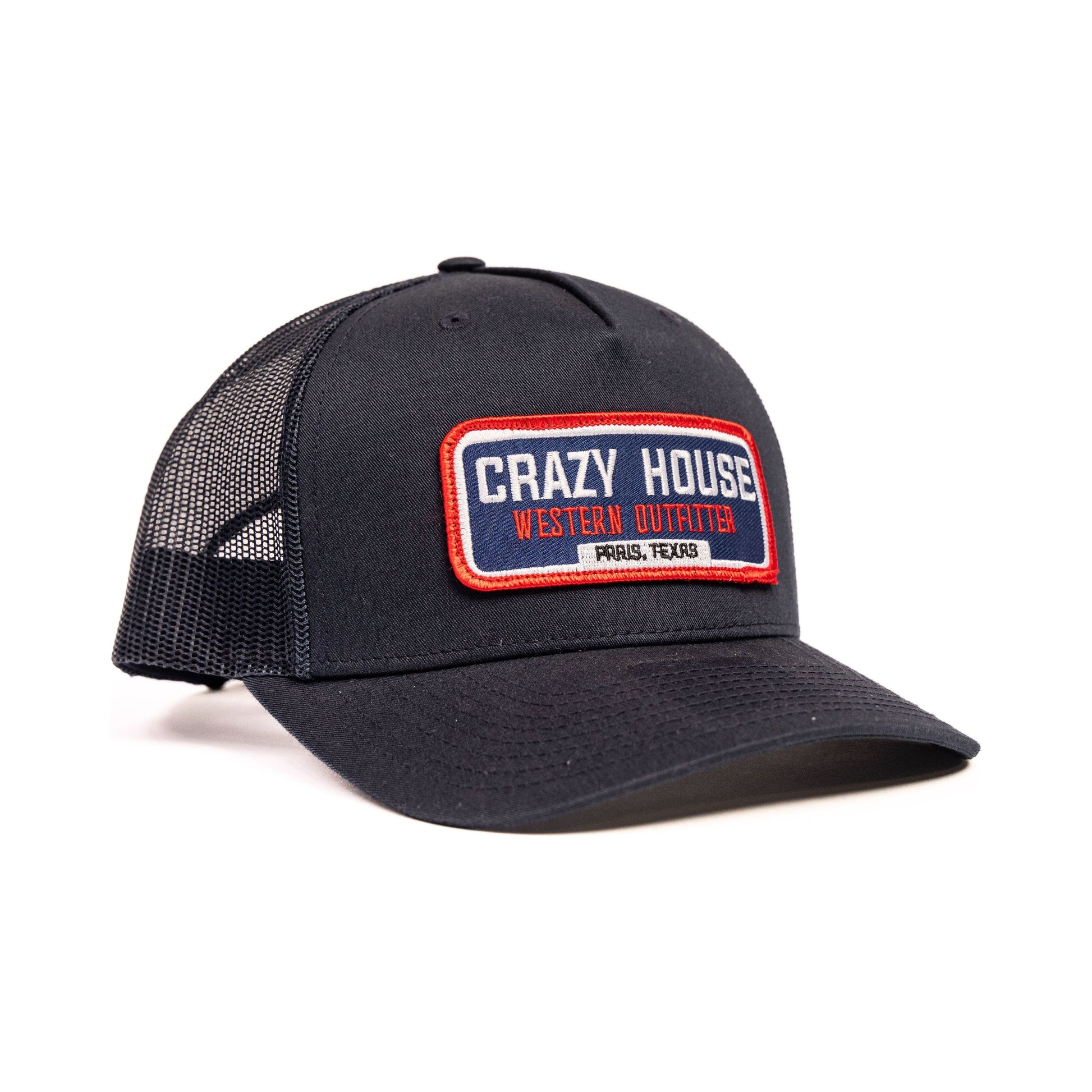 Navy Snapback With Outfitter Patch - Crazy House Western Wear