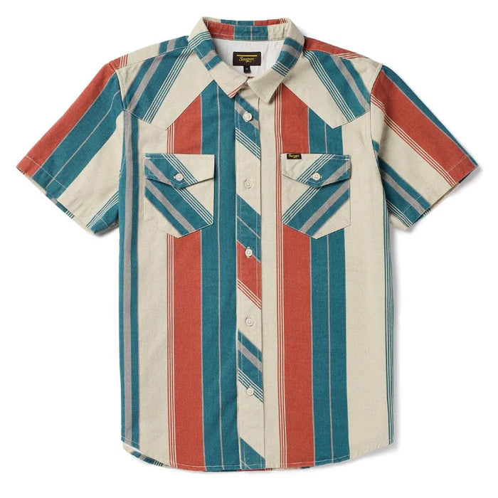 Men's Seager Amarillo Short SLeeve El Rojo Stripe Shirt MSSP26AMARRED