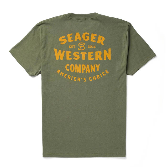 Men's Seager America's Choice Tee Surplus Green MTSP26AMRCGRN