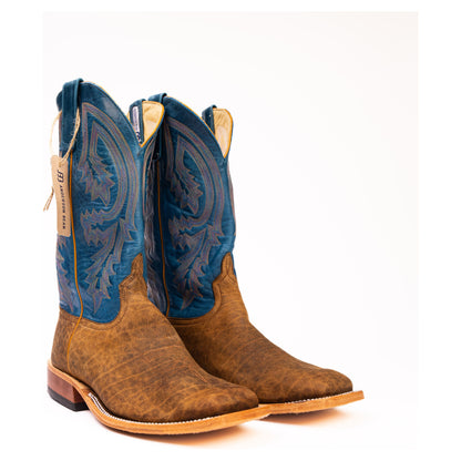 Anderson Bean Natural Brahma Bison with 13" Sky Blue Top S5003 - Crazy House Western Wear
