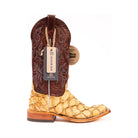 Anderson Bean Antique Saddle Big Bass with 13" Deep Red Tops - Crazy House Western Wear