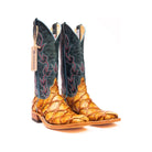 Anderson Bean Antique Saddle Big Bass with 13" Teal Tops - Crazy House Western Wear