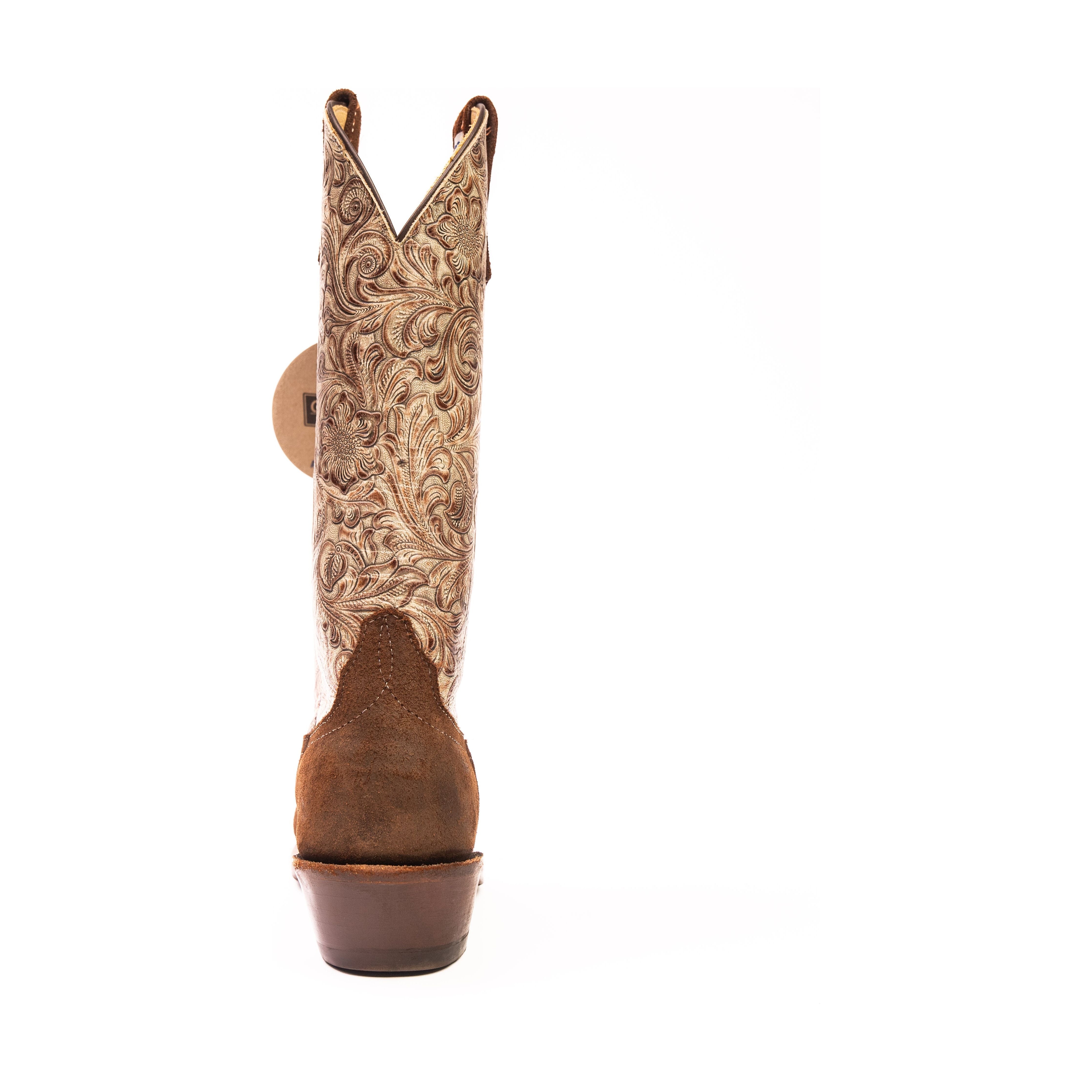 Anderson Bean Raiz Waxy Kudu with 13" Tooled Tops - Crazy House Western Wear