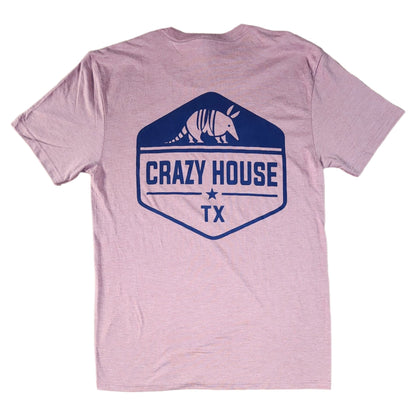 Soft Red Heather Armadillo Hex T-Shirt - Crazy House Western Wear