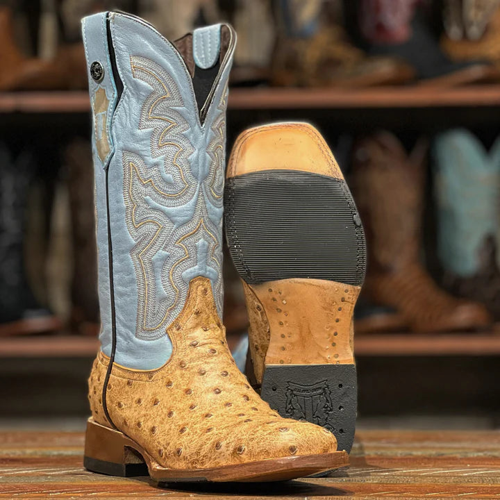 Women's Tanner Mark Orix Ostrich Square Toe Boots TML207101