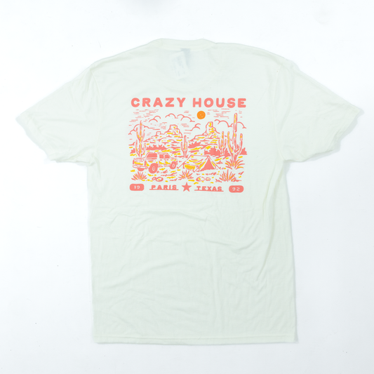 Crazy House Natural Camping Pink and Orange T-shirt