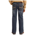 Boy's Rock and Roll Denim Regular Fit Ladder Stitch Embroidered Bootcut Jeans BB0BD05593 - Crazy House Western Wear
