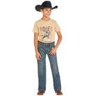 Boy's Rock and Roll Denim Ladder Stitch Embroidered Bootcut BB0BD08050