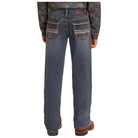 Boy's Rock and Roll Denim Slim Fit Ladder Stitch Straight Leg Jeans BB1RD04867 - Crazy House Western Wear