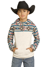 Boy's Rock and Roll Color-Blocked Hoodie BB94T07704