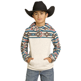 Boy's Rock and Roll Color-Blocked Hoodie BB94T07704