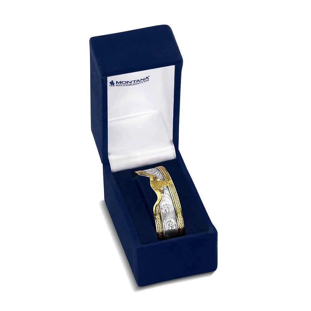 Women's Montana Silversmiths Carved Longhorn Cuff Bracelet BC5894RTG