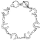 Montana Silversmiths Women's Crystal Clear Lucky Horseshoe Link Bracelet BC620