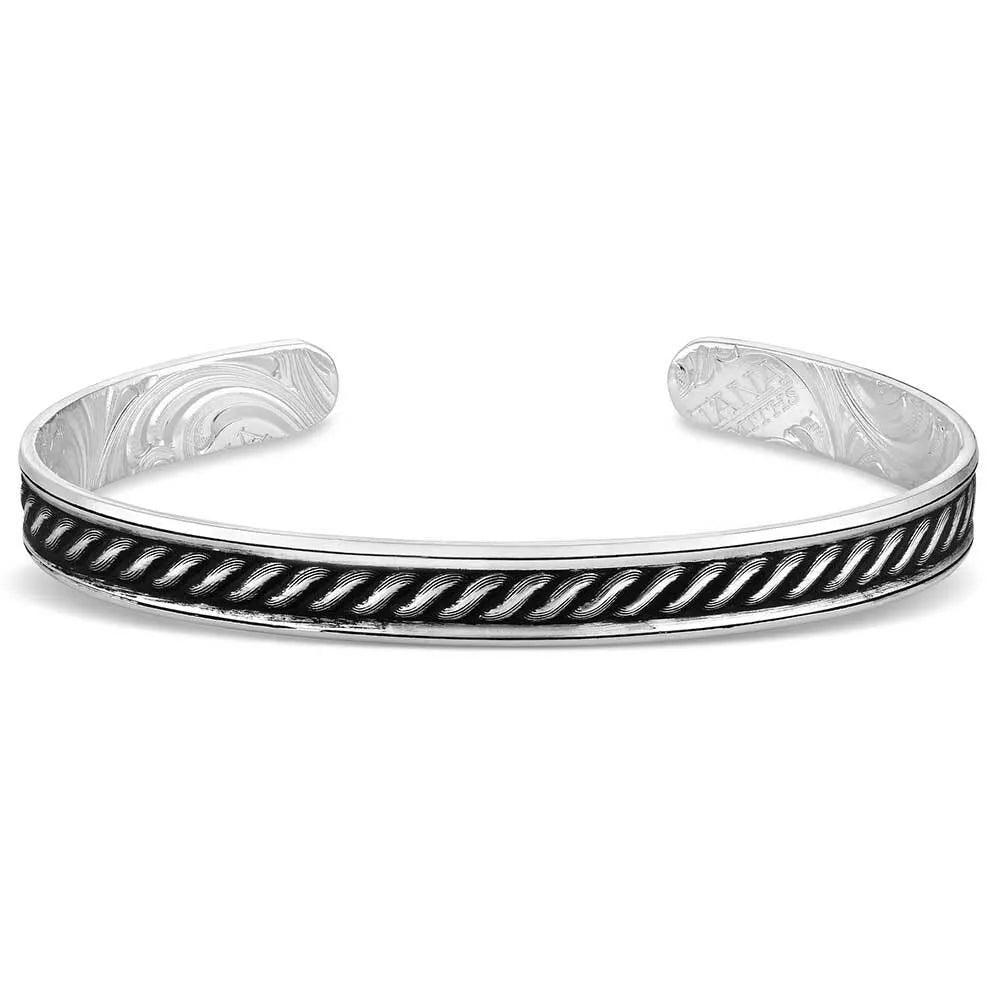 Montana Silversmiths Men's Midnight Roped Cuff Bracelet BC6573