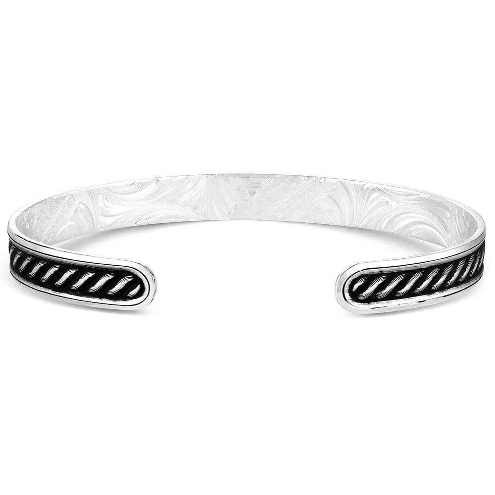 Montana Silversmiths Men's Midnight Roped Cuff Bracelet BC6573