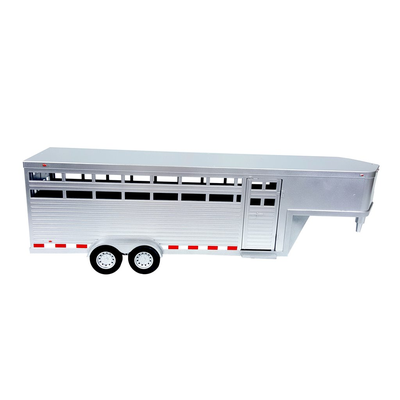 Model of a livestock trailer on a white background