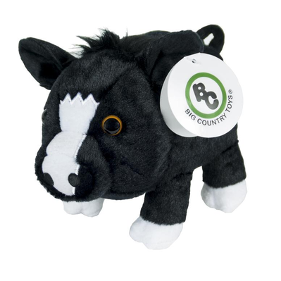 Plush toy horse with a Big Country Toys tag on a white background